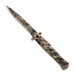 Couteau Pliant Automatique Albainox 18601-A Lame 10.5 Cm Décor Peau De Serpent