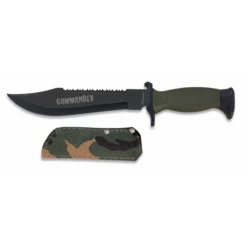 Poignard Bowie ALBAINOX COMMANDER Noir 31777 Lame 19.5 Cm