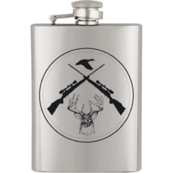 Flasque à Alcool Acier Inox ALBAINOX 225 Ml Décor Fusils