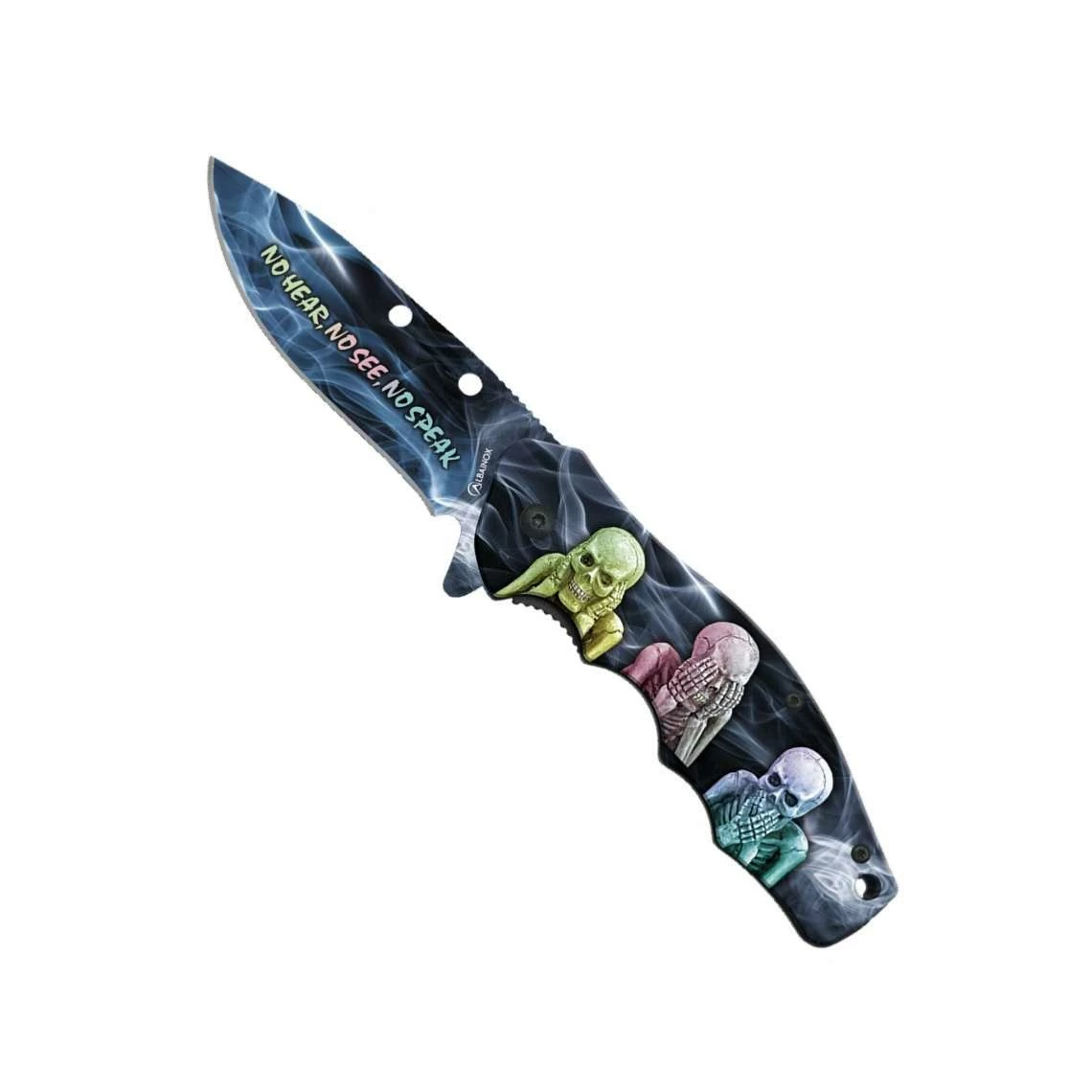 Couteau Albainox 18819 TETES DE MORT Lame 8.5 Cm 3 Couteau Albainox 18819 TETES DE MORT Lame 8.5 Cm