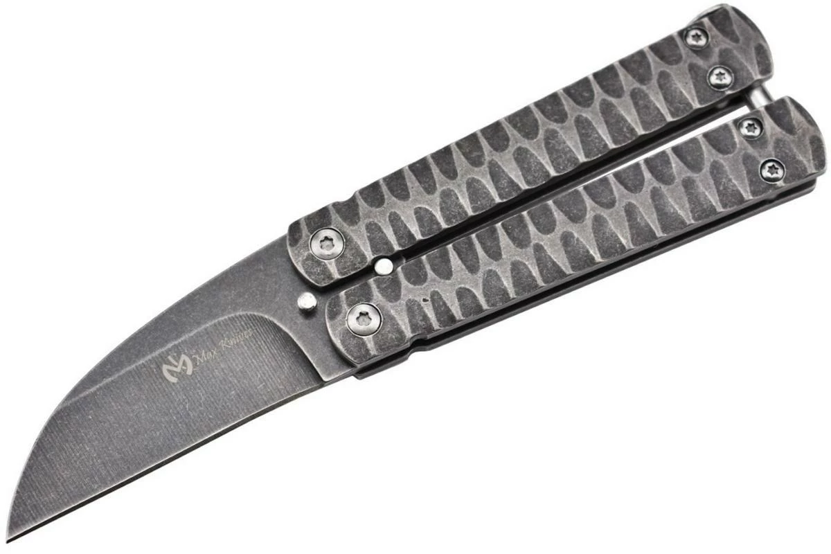 Couteau Papillon Maxknives P42 Acier Stonewash 3 Couteau Papillon Maxknives P42 Acier Stonewash