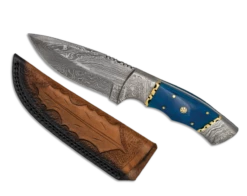 Couteau Sportif Albainox 32567 Lame DAMAS Manche En Os