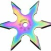 Shuriken 6 Branches NS138 Acier Irisé