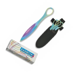 Set De 3 Couteaux à Lancer RAINBOW 32214 Irisé 16.5 Cm