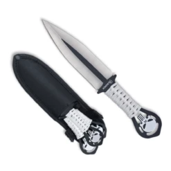Set De 3 Couteaux à Lancer Albainox 32453 Motif Tête De Mort 17 Cm