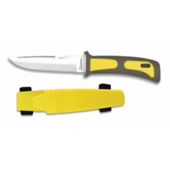 Couteau De Plongée Sous-marine ALBAINOX Jaune Lame 11.5 Cm