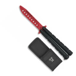 Couteau Papillon D'entrainement K25 36251 Rouge/noir