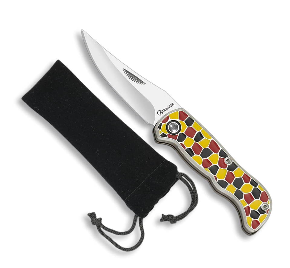 Couteau Pliant Abainox 18169 Décor émaille Lame 6.5 Cm 3 Couteau Pliant Abainox 18169 Décor émaille Lame 6.5 Cm