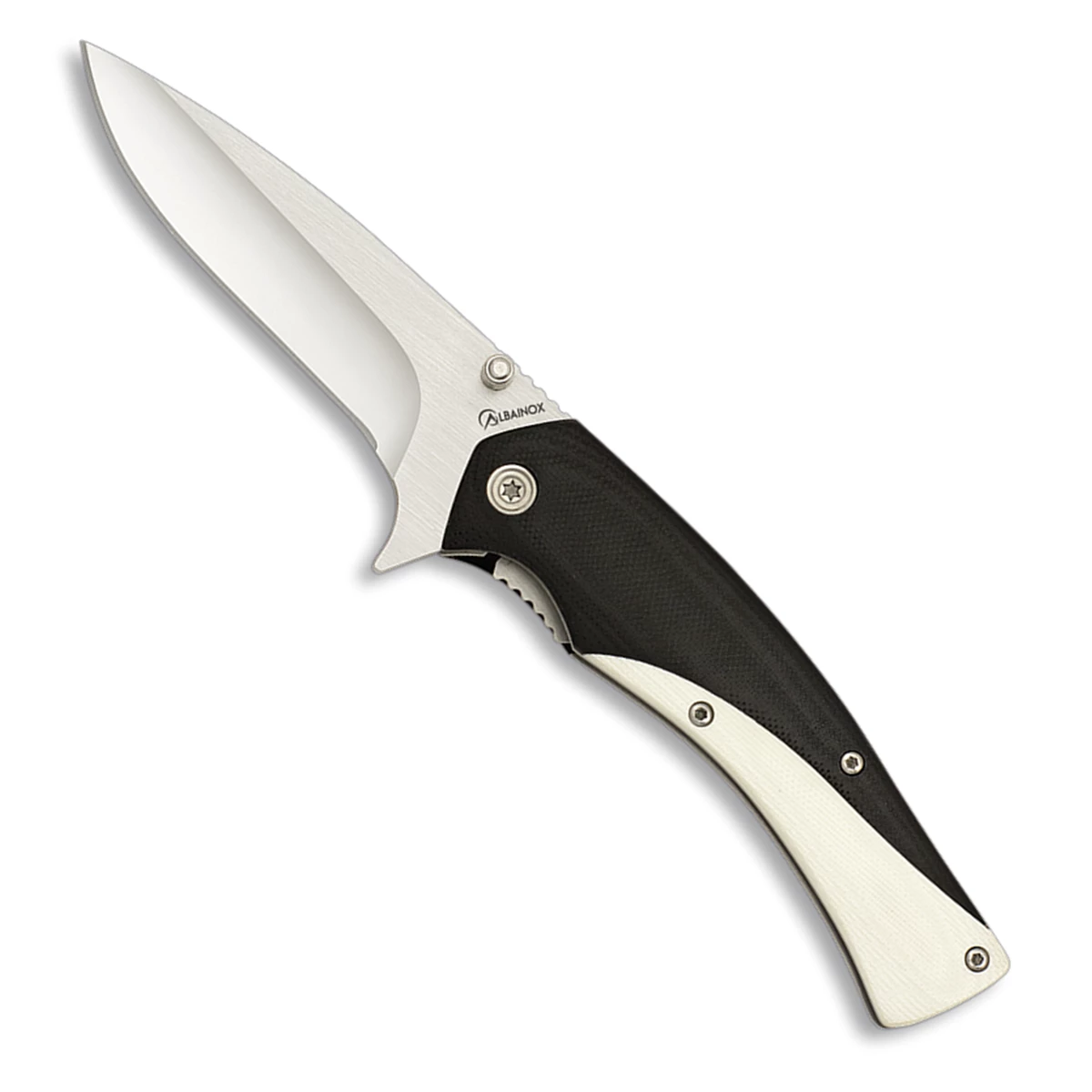 Couteau Pliant Albainox Automatique G10 18212-A Blanc 3 Couteau Pliant Albainox Automatique G10 18212-A Blanc