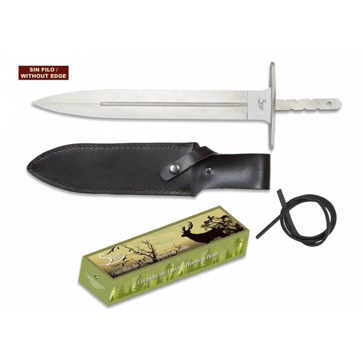 Dague De Chasse Sans Manche Steel-440 32132-F Lame 25 Cm 3 Dague De Chasse Sans Manche Steel-440 32132-F Lame 25 Cm
