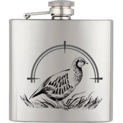 Flasque à Alcool Acier Inox ALBAINOX 170 Ml Décor Perdrix