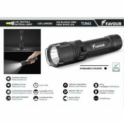 Lampe Torche Tactique FAVOUR T0861 565 Lumens 260 M