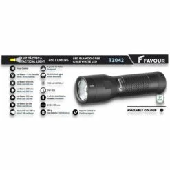 Lampe Torche Tactique FAVOUR T2042 450 Lumens 285 M