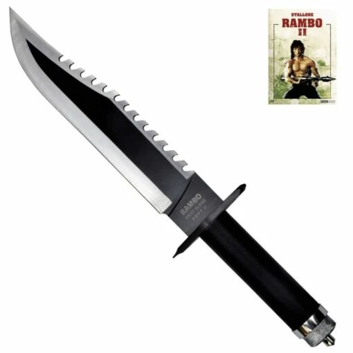 Couteau De Survie RAMBO II Lame 25 Cm -France Des Couteaux Soldes 2024 replique couteau rambo 2 zoom
